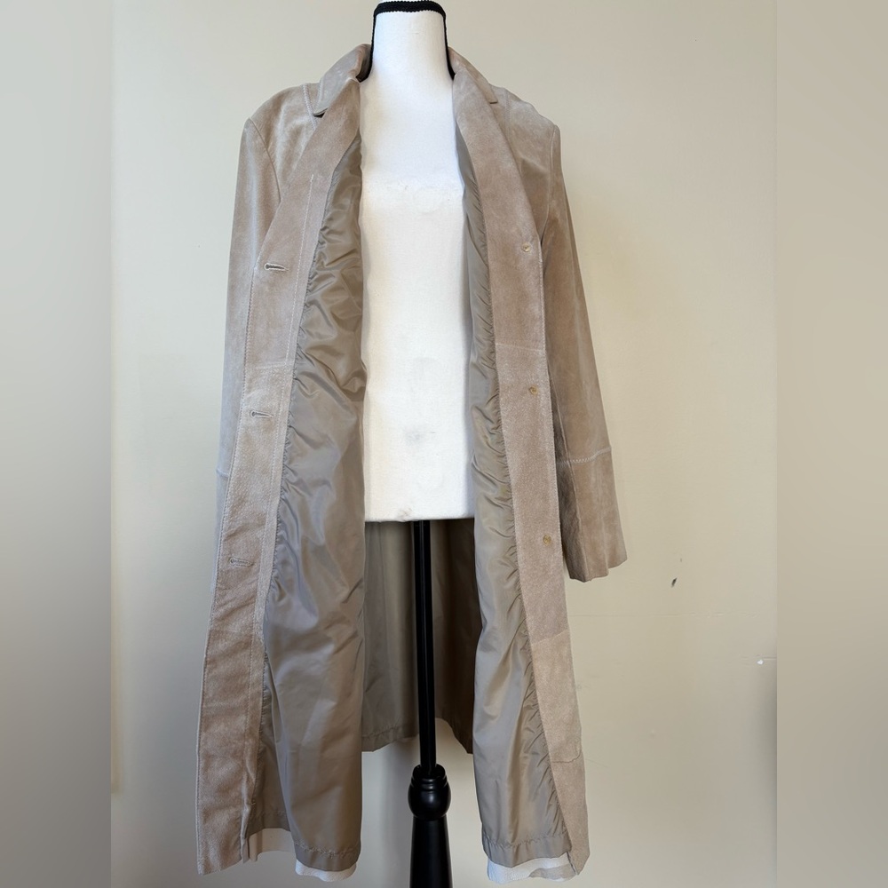 Wilson Leather - Pelle Studio - Genuine Suede Trench Coat - Size 1X - Picture 9 of 15